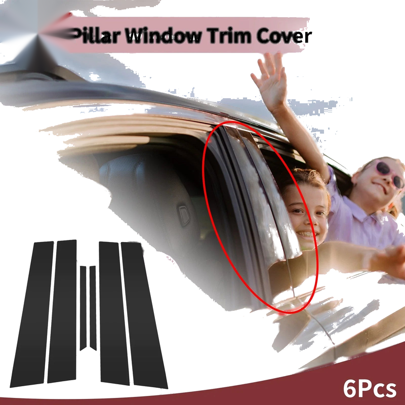Toyota Reiz 6 x Door Pillar Window Trim Black (2005–2009)