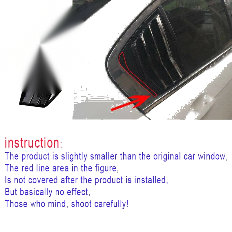 Honda Accord 2 x Gloss Black Window Louver Shutter Cover Trim (2008–2013)