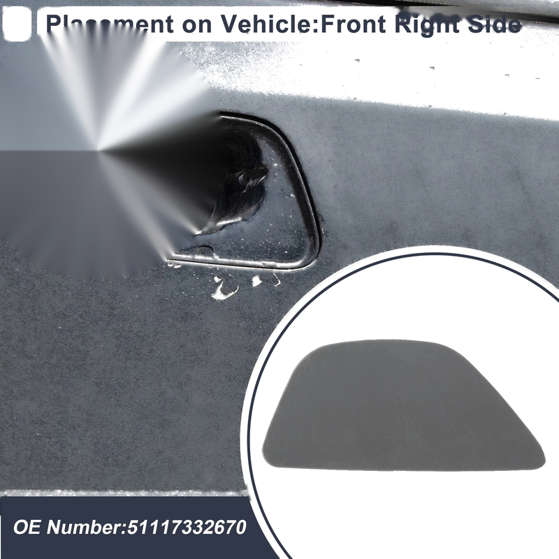 BMW 535i Bumper Headlight Washer Nozzle Cover (2011-2016)