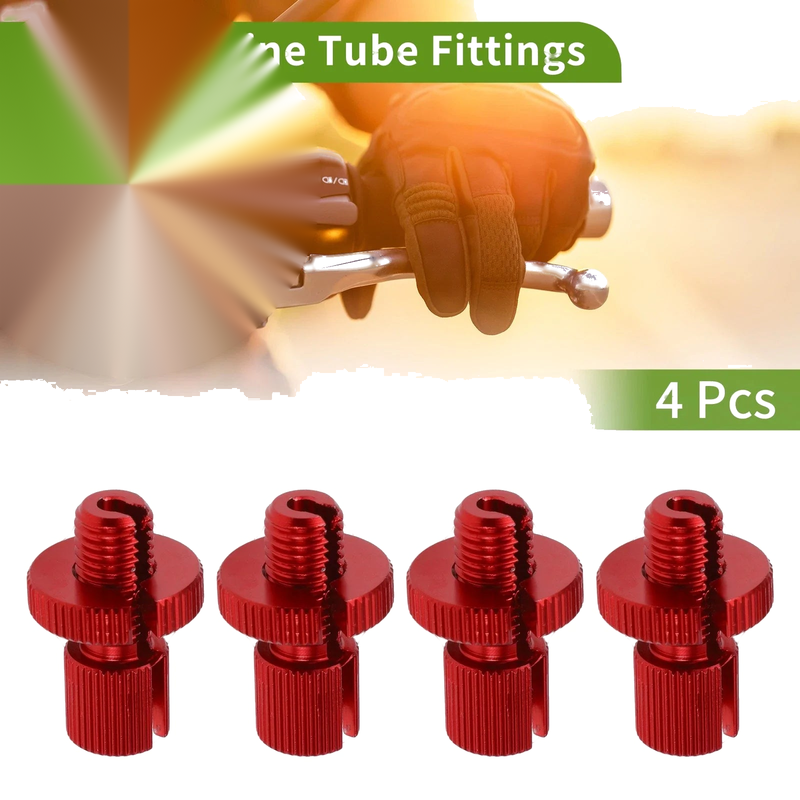 Motorcycle 4 x M10 Aluminum Clutch Brake Cable Adjuster Screw Red