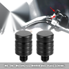 Motorcycle M8x1.25 2 x Right Mirror Hole Plugs Screws Aluminum Alloy Black