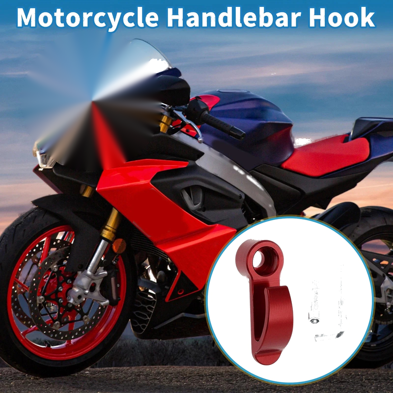 Motorcycle Handlebar Hook / Motorcycle Hanging Hook Aluminum Alloy Red /