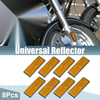 Motorcycle Reflector / 8pcs / Rectangular Stick-on Safety Spoke Reflector Orange
