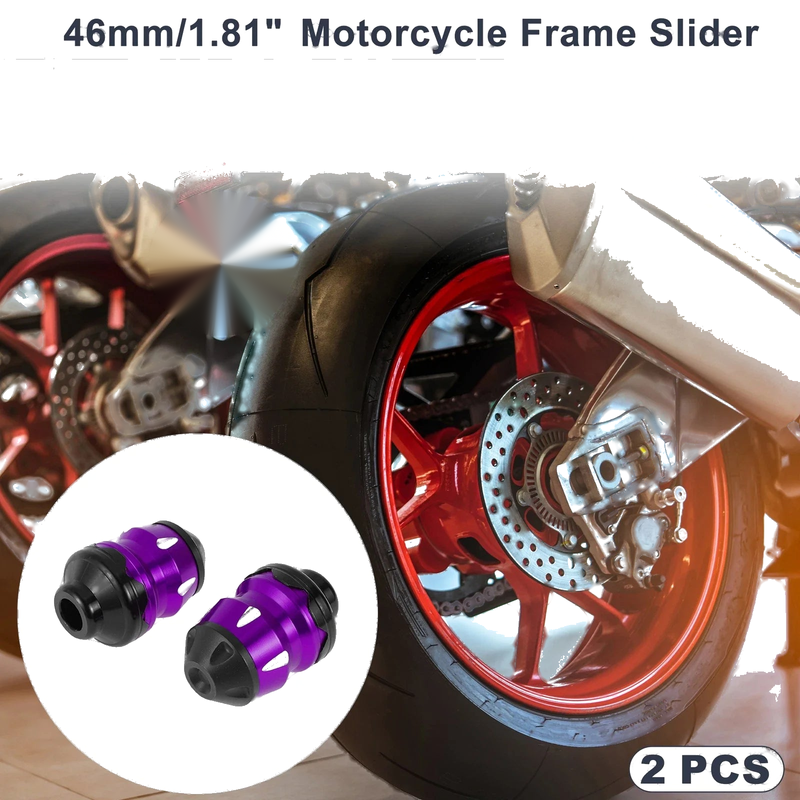 All Models Slider Frame / 2 x 15mm Purple / Motorcycle