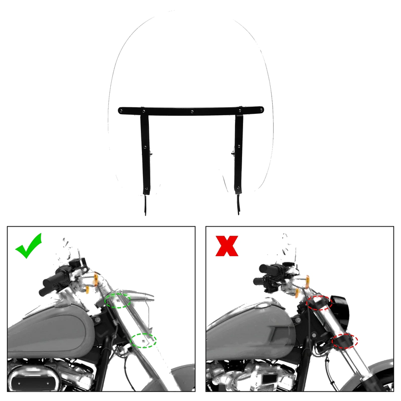 Harley Heritage Softail Fatboy Classic Slim Windshield (2000 - 2017)