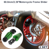 Motorcycle 0.87-1.1 2 x Aluminum Alloy Motorcycle Slider Frame Green