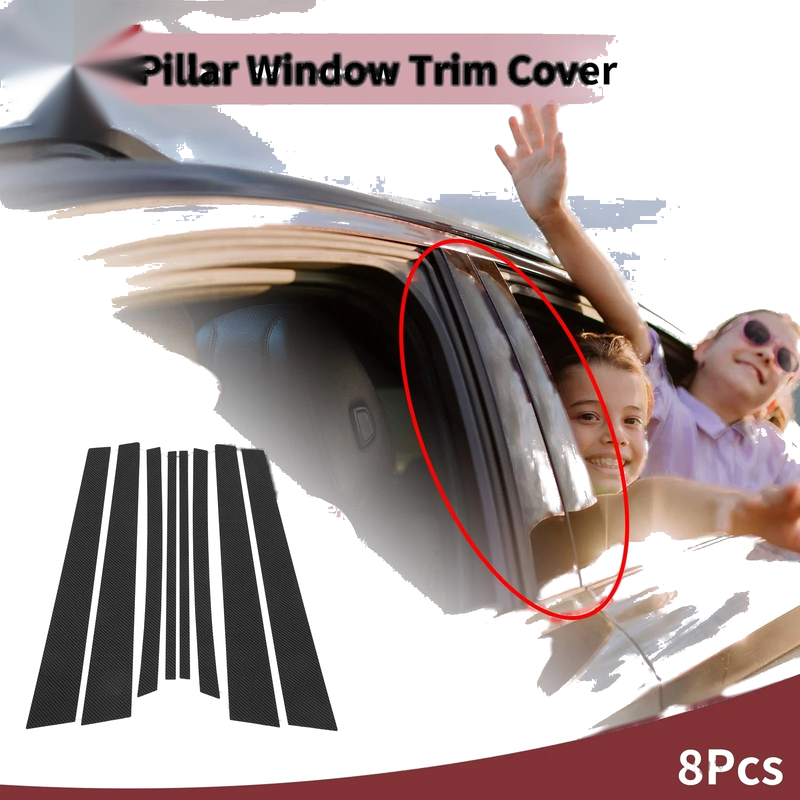 Toyota RAV4 Carbon Fiber Door Pillar Window Trim (2001-2005)