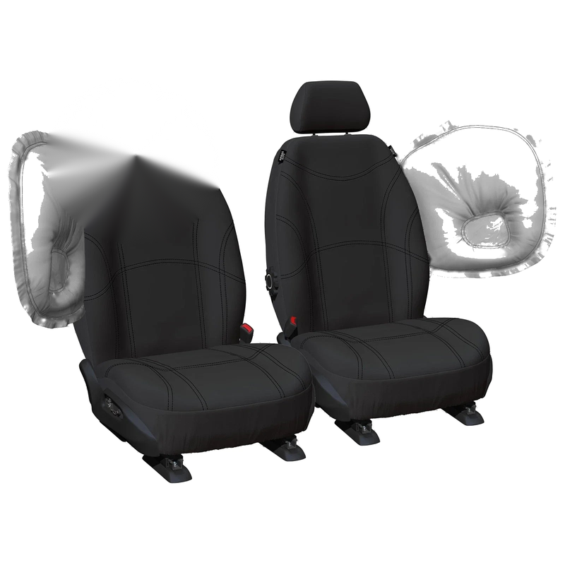 Ford Ranger Front & Rear Black Neoprene Seat Covers (2007 - 2011)