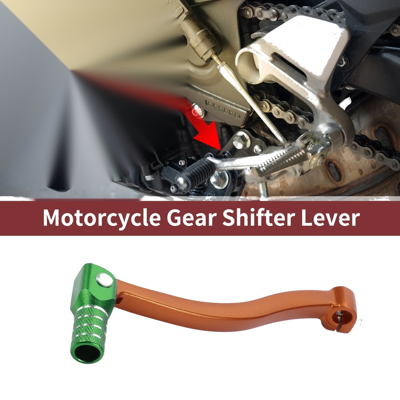 Kayo T6 Foldable Motorcycle Gear Shifter Lever Orange Green