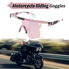 Motorcycle Riding Goggles Pink Lens Black White Pink Blue Frame PC