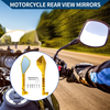 M8 / M10 Rear View Mirror M8/M10 Prismatic Shape Gold Tone Aluminum Alloy
