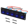 Car Boat Marine RV Truck Blue 5 Gang On-off Toggle Rocker Switch Panel 12V