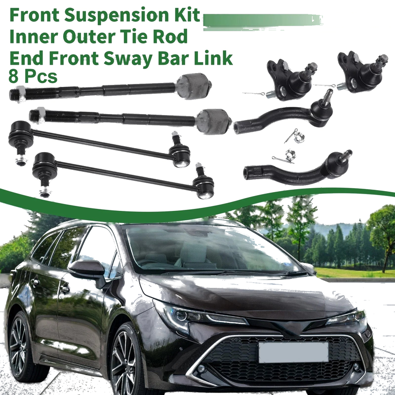 Toyota Corolla 8 x Front Suspension Tie Rod End Front Sway Bar Link