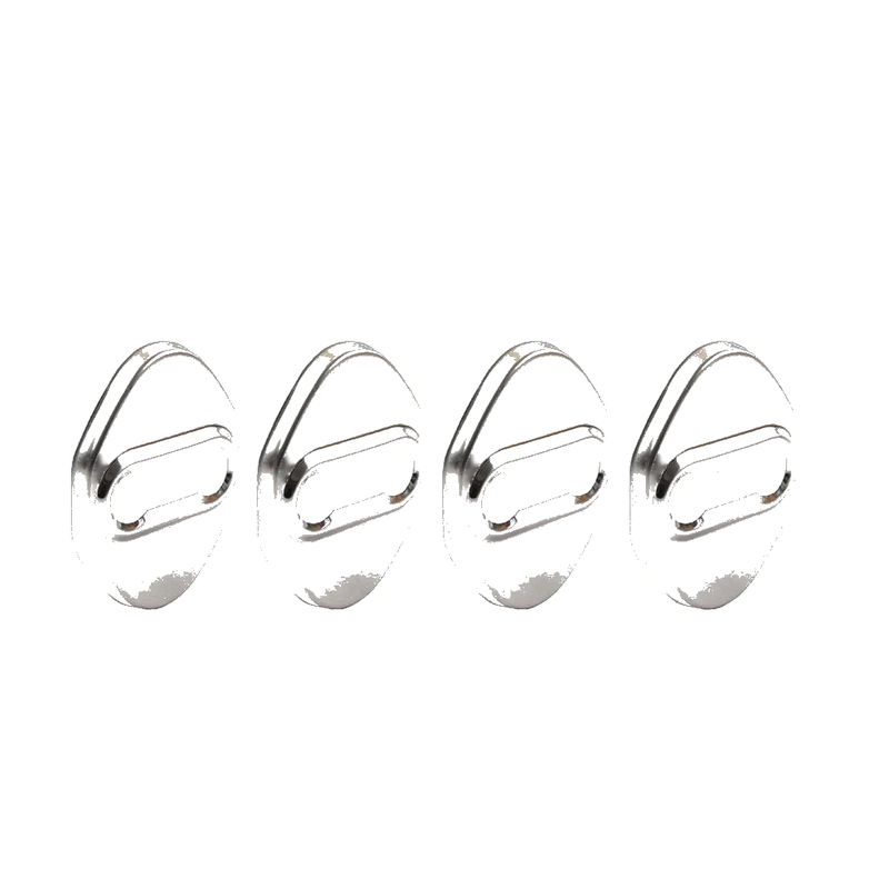 Honda, Toyota, Mazda, Hyundai 4 x Silver Car Door Lock Protective Covers