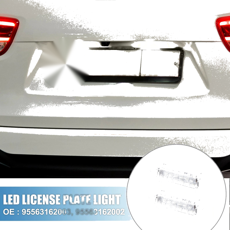 Porsche Boxster 986 6500K White LED License Plate Light (1999-2004)