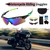 1 x Motorcycle Riding Goggles Green Lens Black Frame PC Cycling Sunglasses
