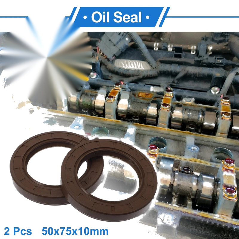 Make Model Oil Seal 50x75x10mm 2x Seal Ring Rotary Shaft Seal