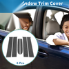 Ford Ranger 6 x Door Pillar Window Trim Carbon Fiber