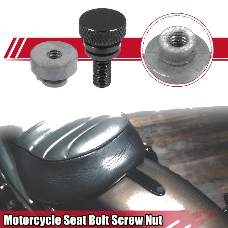 Harley Davidson Sportster 1 Set Seat Bolt Screw with Nut Black
