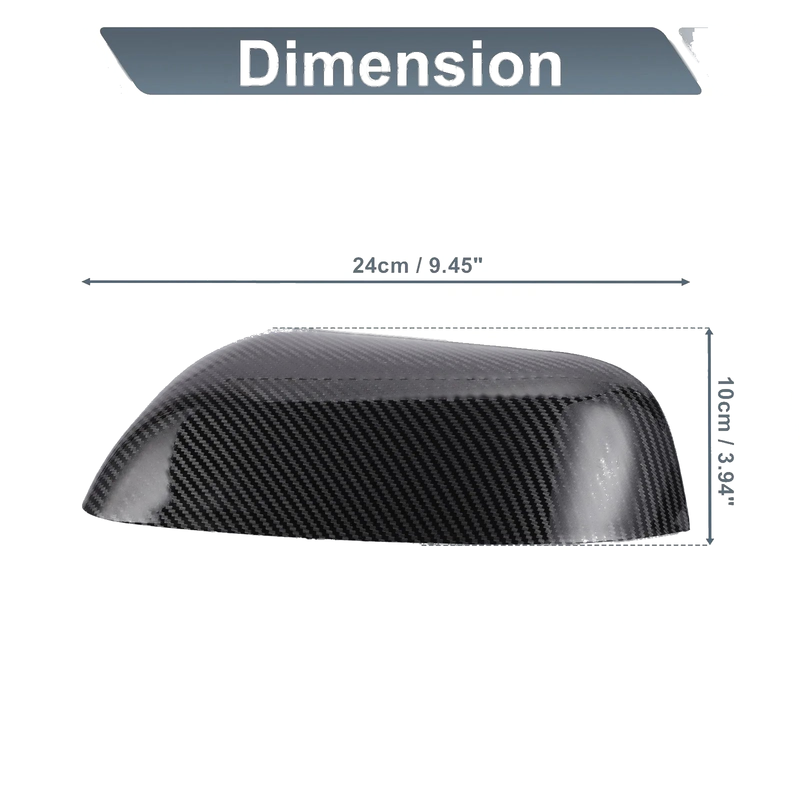 Ford Explorer Rearview Mirror Cover Cap Black Carbon Fiber (2016-2019)