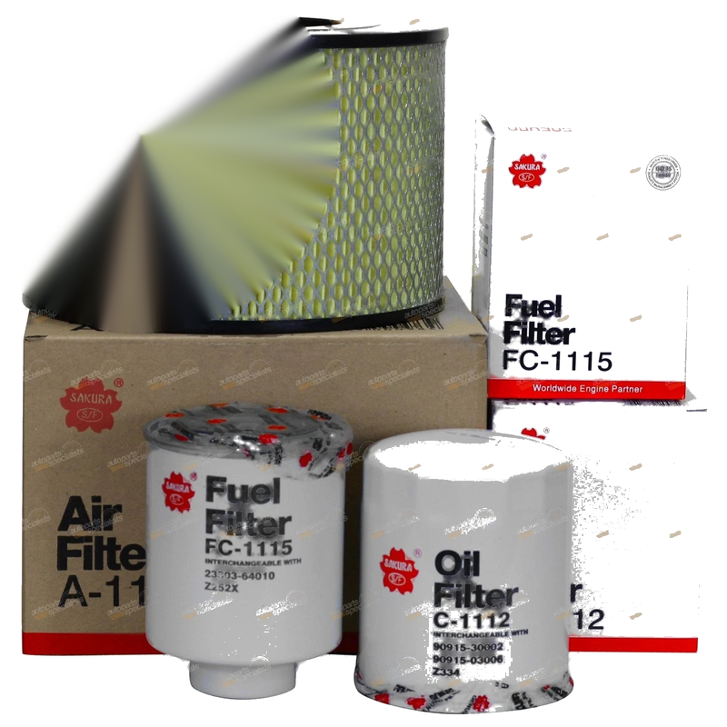 Landcruiser HDJ78 HDJ79 Air/Oil/Fuel Filter Service Kit (1990–2007)