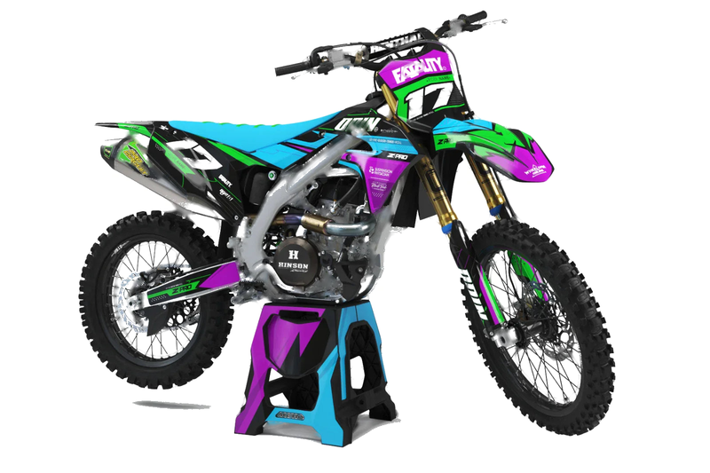 Kawasaki KX 65 Custom Decal Kit Synth Style