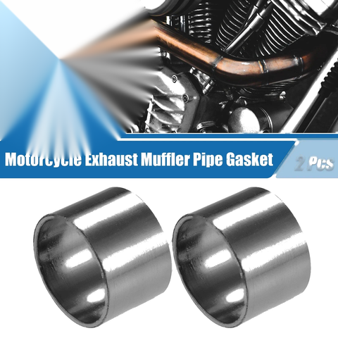 Motorcycle 2 x Exhaust Muffler Pipe Gasket 50mm OD Silencer Connector