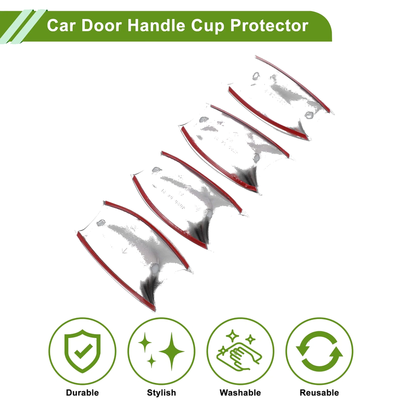 Hyundai Fiesta Chrome Silver Tone 4 x Pcs Car Door Handle Cup Protector