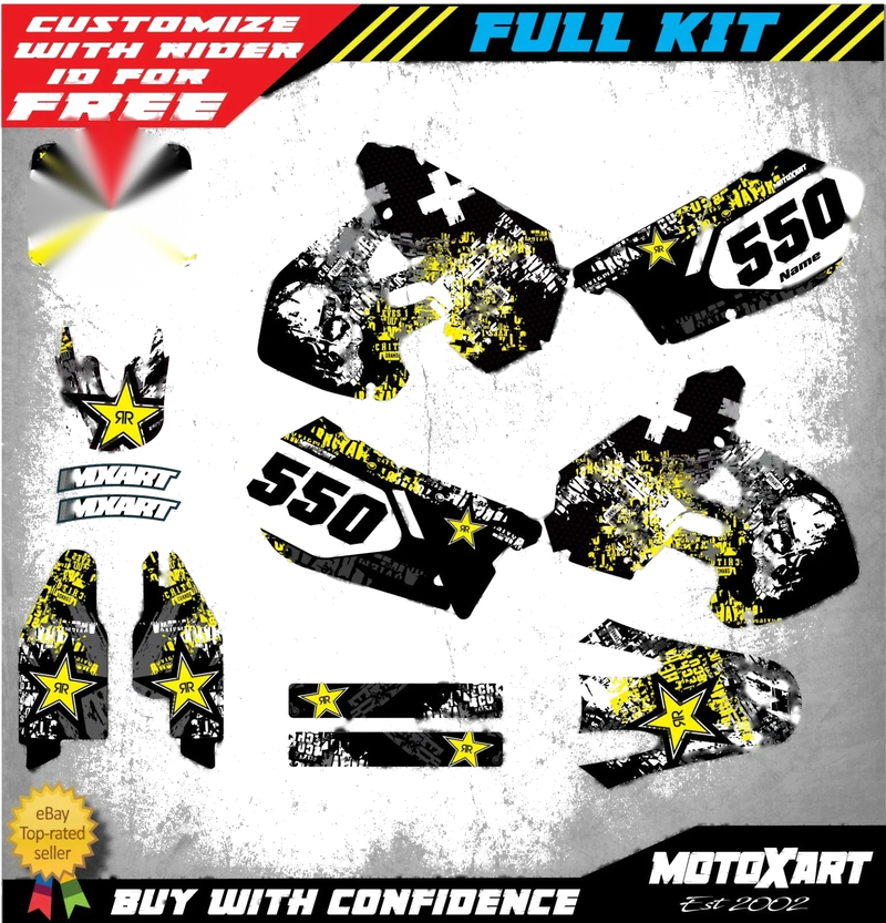 Suzuki RM 125 250 (1999-2000) GRAFFIT STYLE Decals Custom Graphics Full Kit