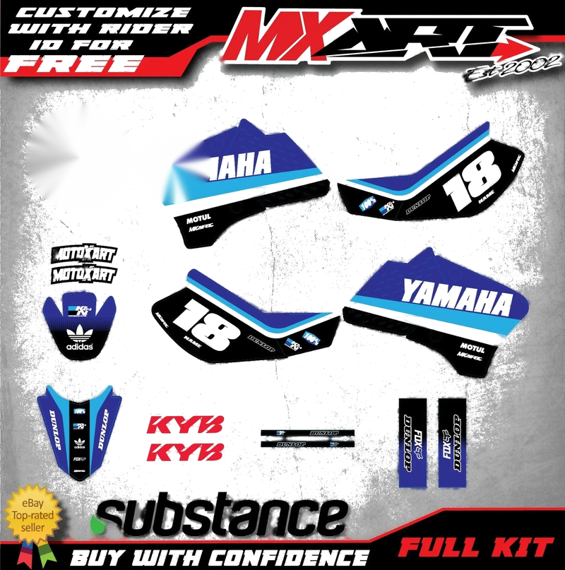 Yamaha TTR 90 Custom Graphic Kit STANCE STYLE Decals (2000-2006)