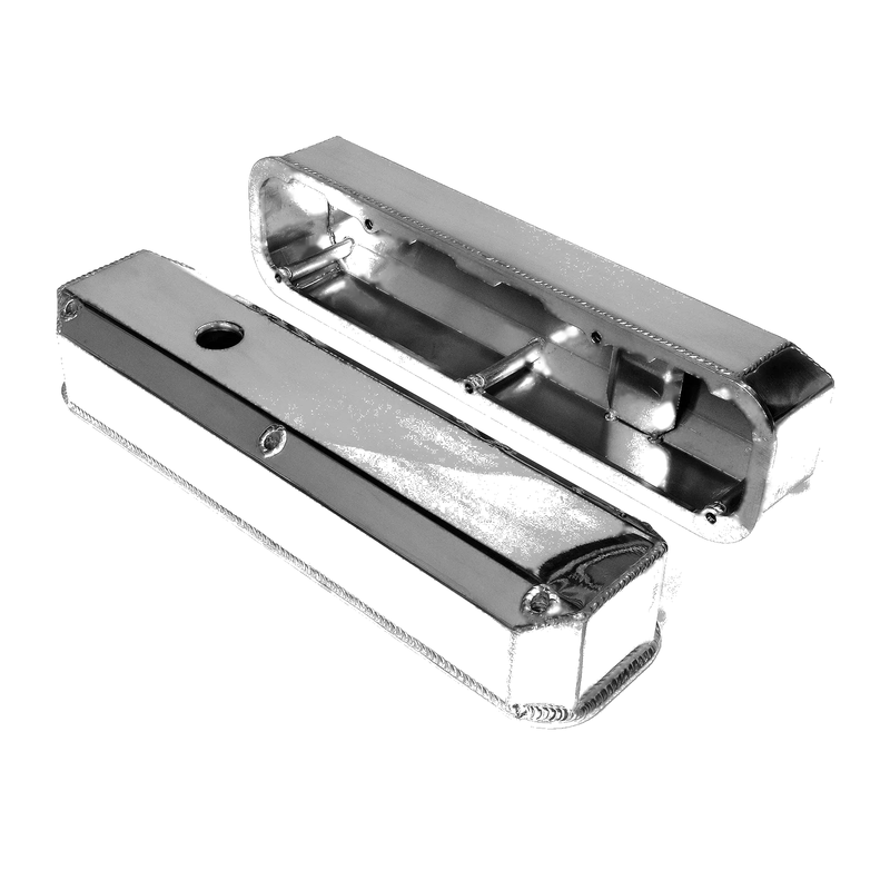 Mopar Chrysler SB 318 340 360 Tall Polished Fabricated Valve Covers