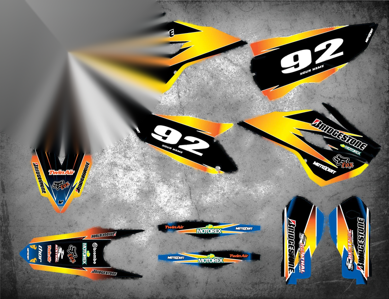 Husqvarna FE FC 2014-2015 SUNRISE STYLE Custom Graphics Full Kit