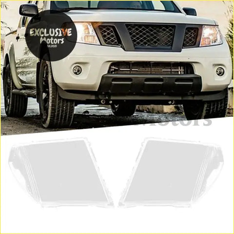 Clear plastic headlight covers for white nissan frontier pickup truck perfect for nissan navara d40 2005-2015