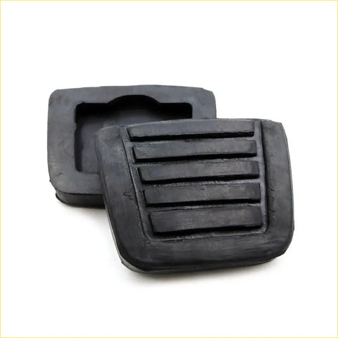 Black rubber clutch brake pedal pad x2 with textured ribbed grip for nissan datsun bluebird 510 1600 sss