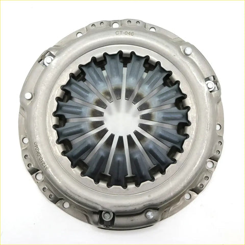 Silver metallic clutch cover assembly with black friction disc and bolt holes for toyota hilux kun15 2004-2016