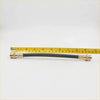Black rubber clutch hose with brass fittings for mazda b2000 b2200 b2600 bravo 1985-2006 shown from back side