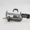 Black and white clutch master cylinder with textured cap for mazda b-series b2000-bt50 1978-2006 showing back side