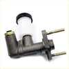Black cast iron clutch master cylinder with white reservoir and black cap for mazda b-series 1978-2006 back side
