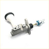 Silver metallic clutch master cylinder with white reservoir and black rubber cap for toyota hilux double cab 1997-2005