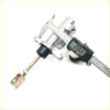 Silver metallic clutch master cylinder lever assembly with black rubber boot and brass rod for toyota hilux models