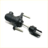 Black plastic and metal clutch master cylinder with ribbed housing and threaded bolts for Toyota Hilux Revo 2015-2024