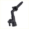 Black plastic clutch master and slave adaptor with curved body and threaded connectors for ford ranger px and everest ua