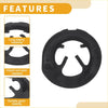 Black rubber coil spring insulator with three cut out slots and center hole for toyota auris 2008 durability