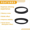Black rubber coil spring insulator gasket for Toyota Highlander designed for automotive suspension use