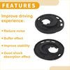 Black plastic rubber coil spring insulator with circular design and cut-out slots for toyota venza 2009-2016
