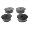Black rubber complete cabin mounting bushings with central hole and raised edges for toyota hilux 1997-2005
