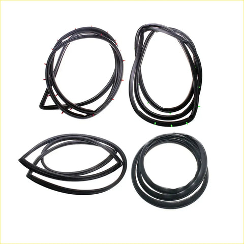 Black rubber automotive window seal strips for complete weatherstrip fitment on mitsubishi triton dodge ram 50 and l200 express