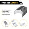 Set of seven silver metallic connecting rod journal bearings with ribbed outer surface for toyota coaster 1980-1984