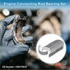 Connecting rod bearing set for Toyota Crown with metallic silver finish and durable design for engine use, 12 pcs