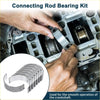 Set of six silver metallic u-shaped connecting rod bearings with slots for toyota tercel 1990-1998, 8 pcs